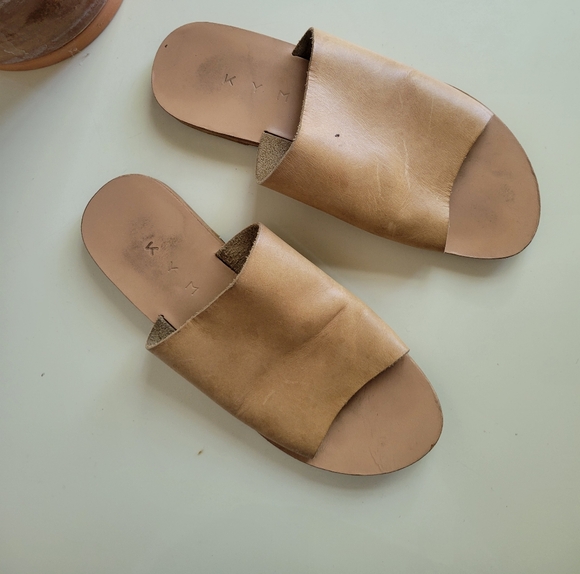 KYMA Greek KALYMNOS Leather Slide Sandals 8 - Picture 4 of 8